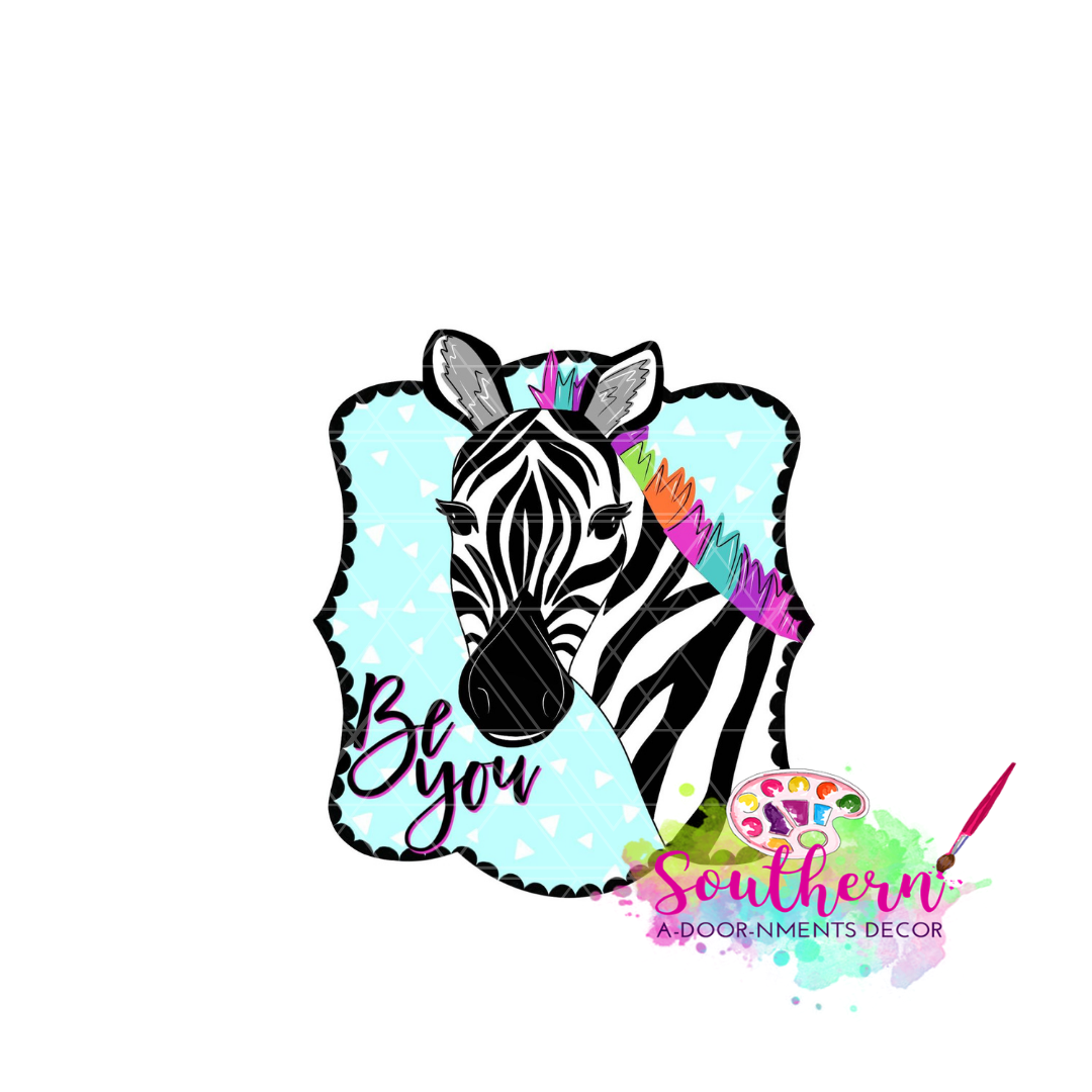 Zebra Be You Template & Digital Cut File