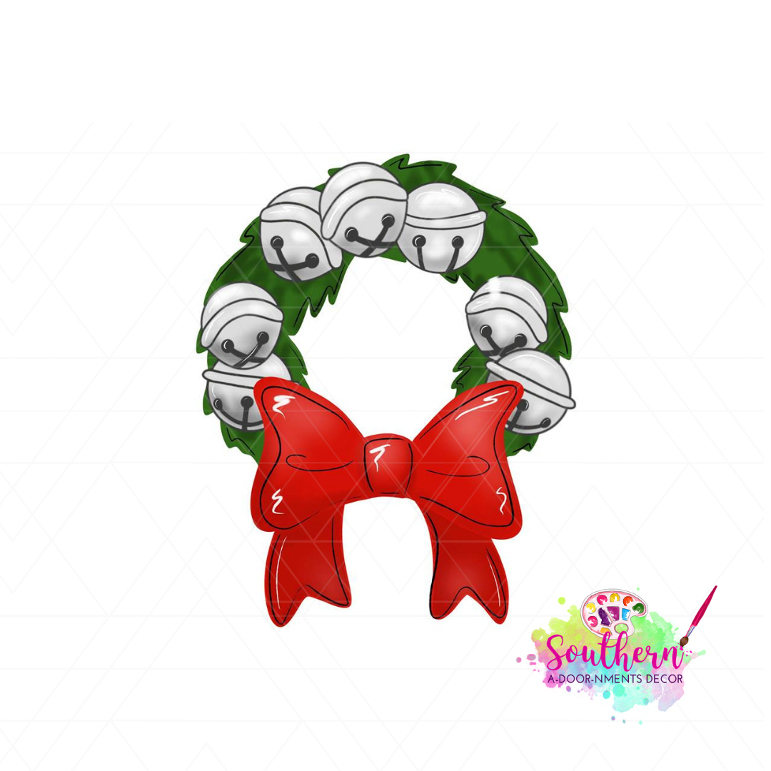 Jingle Bell Wreath Template & Digital Cut File