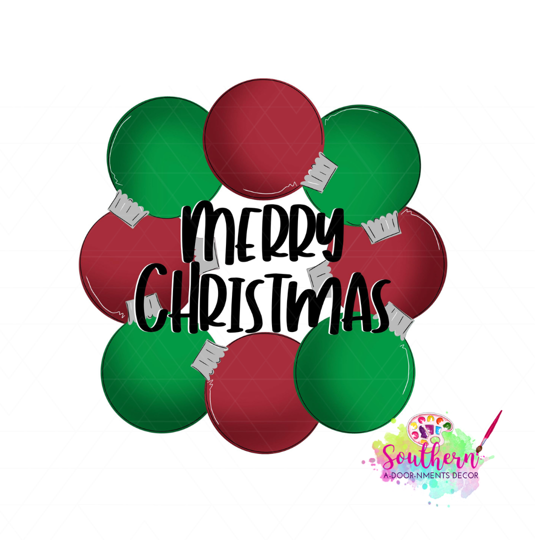 Merry Christmas Ornaments Template & Digital Cut File
