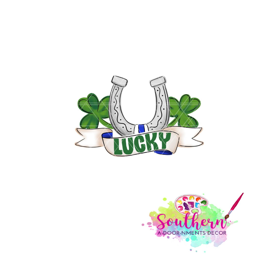 Lucky Horseshoe Template & Digital Cut File