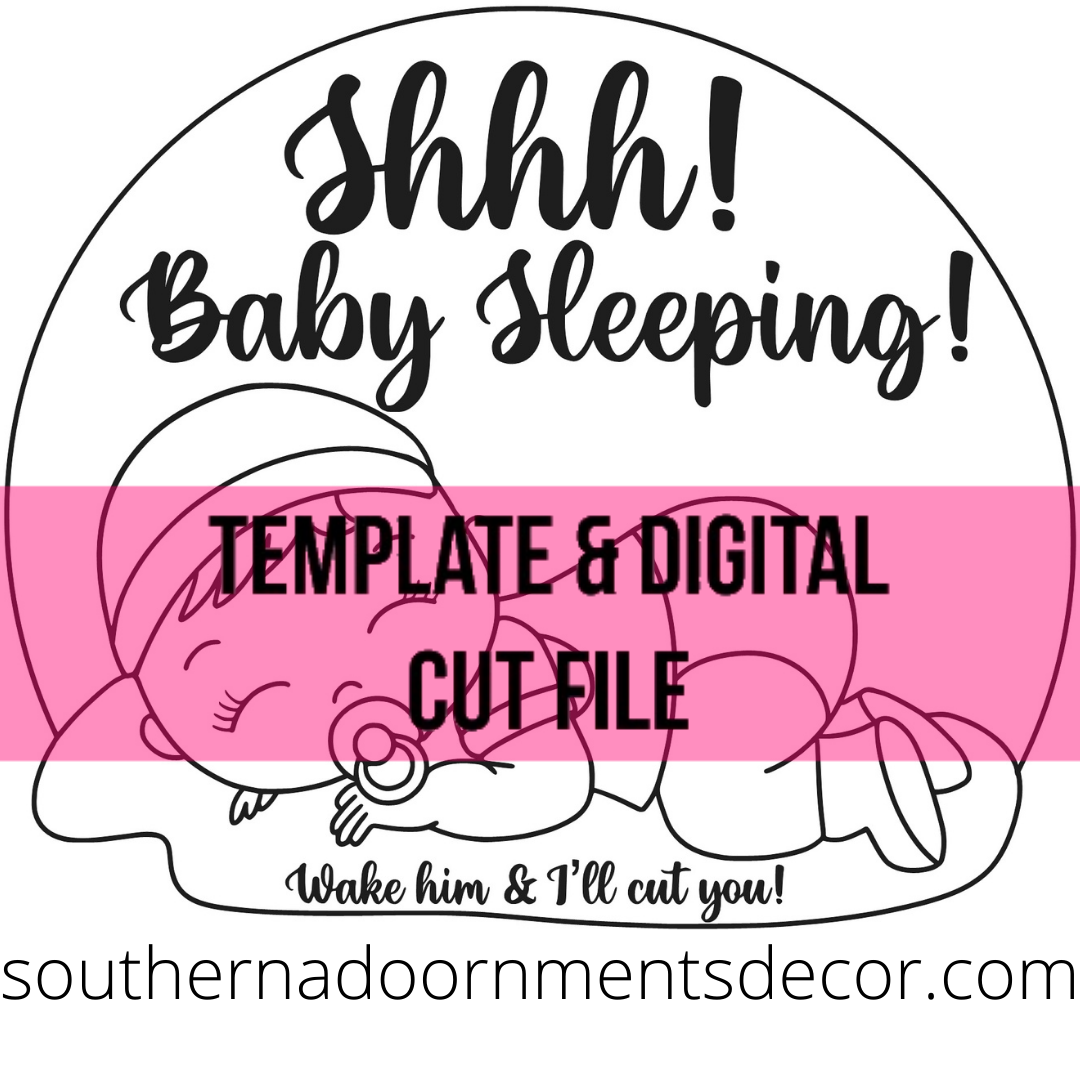 Baby Sleeping Template & Digital Cut File