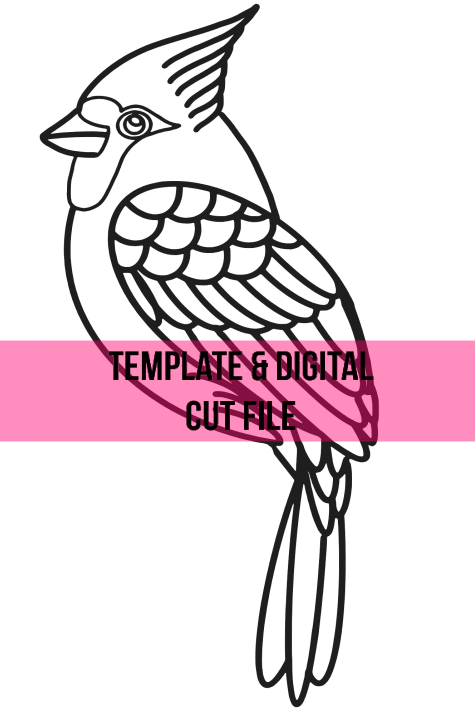 Cardinal  Template & Digital Cut File