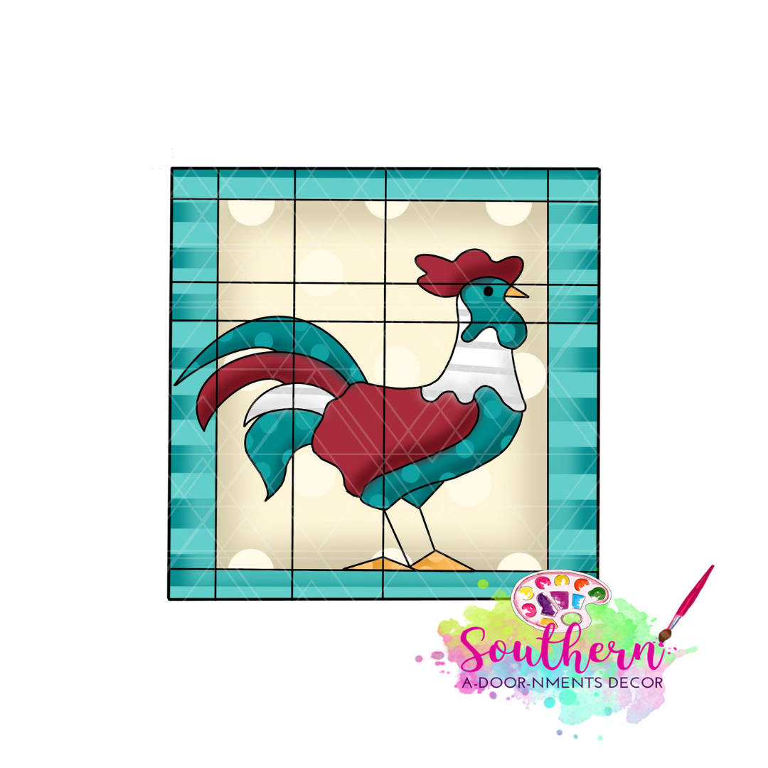 Rooster Quilt Template & Digital Cut File