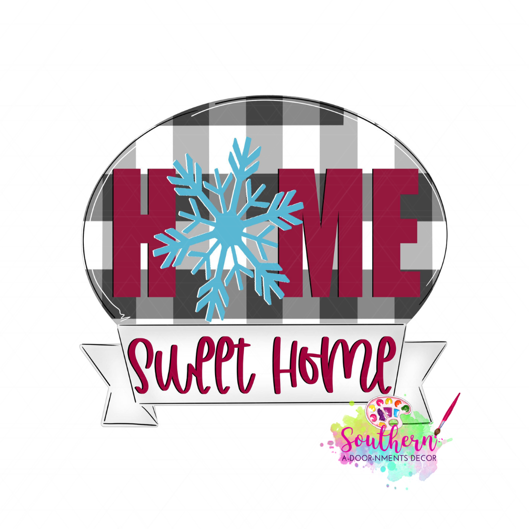 Home Sweet Home Snowflake Template & Digital Cut File