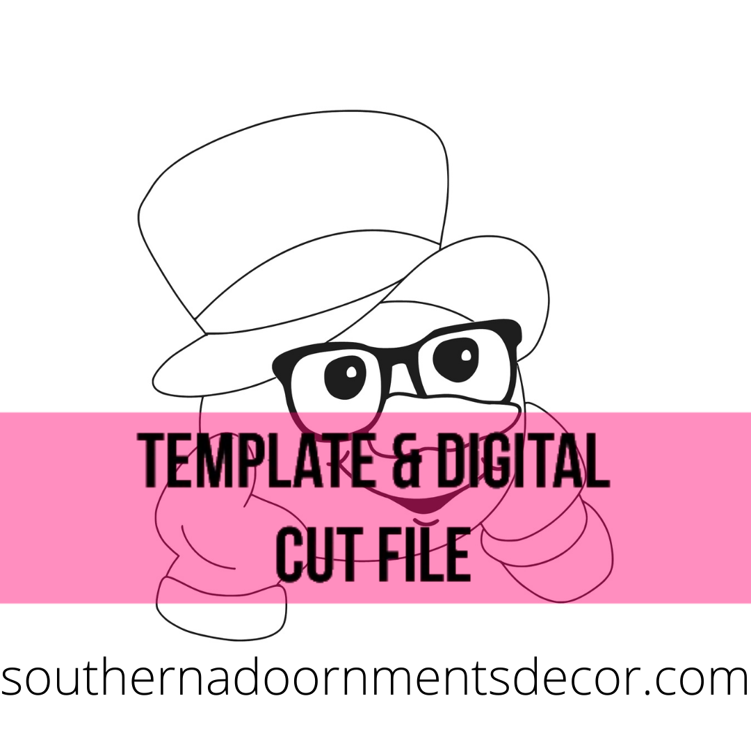 Snowman with Hat Template & Digital Cut File
