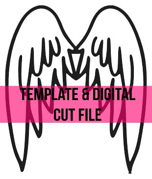 Angel Wings Template Digital Cut File Southern Adoornments Decor