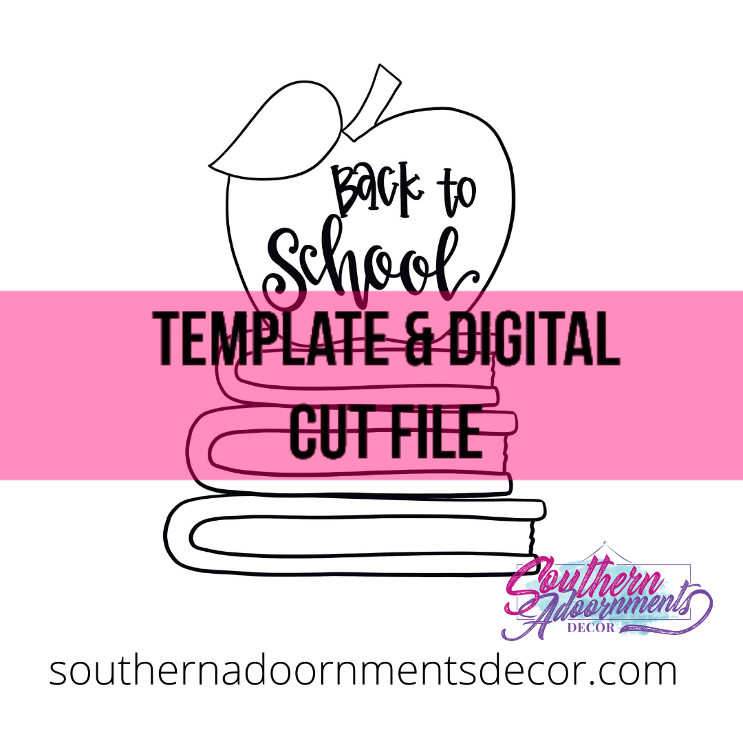 Apple Book Stack Template & Digital Cut File – Southern Adoornments Decor