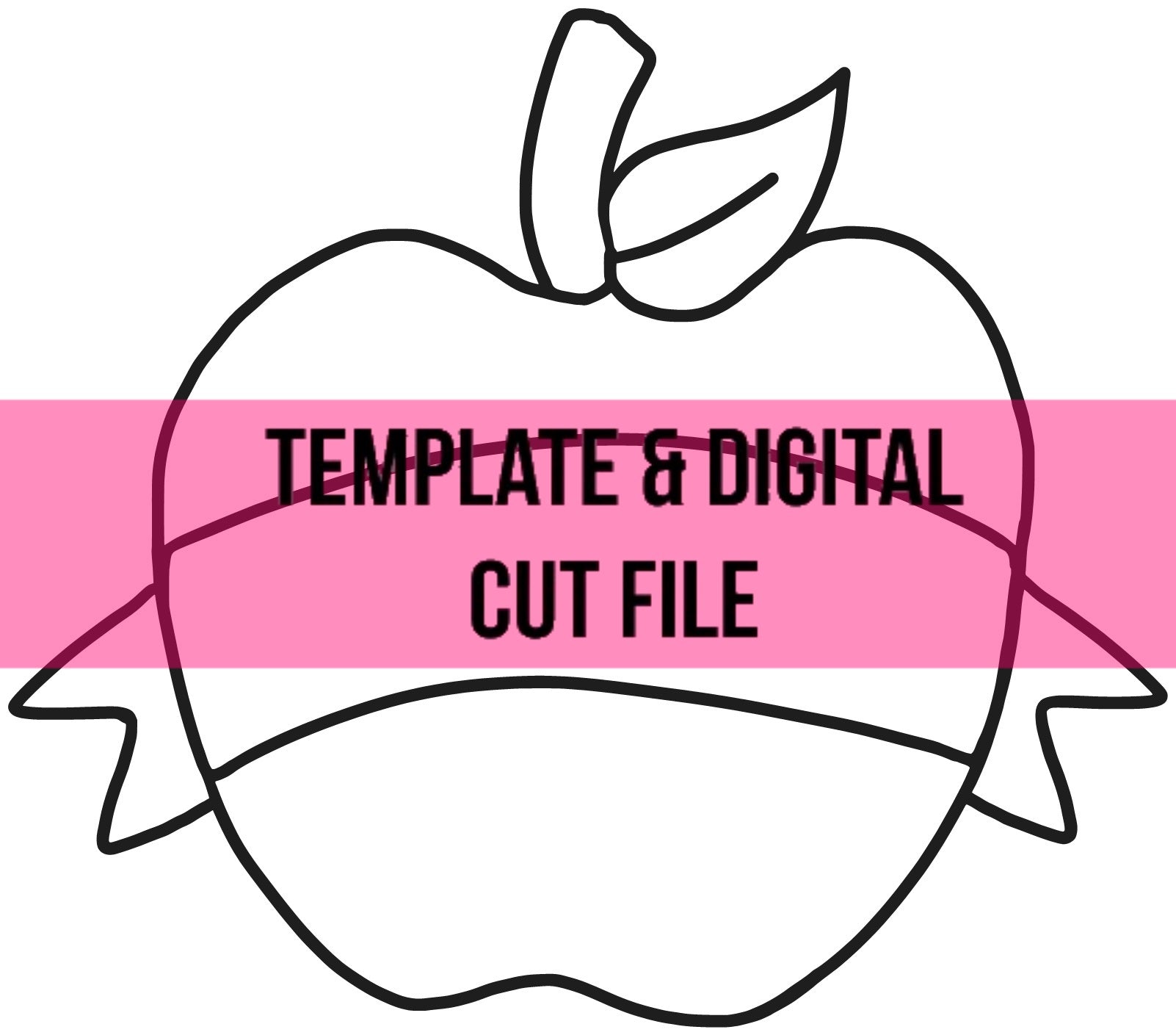 Apple Banner Template & Digital Cut File