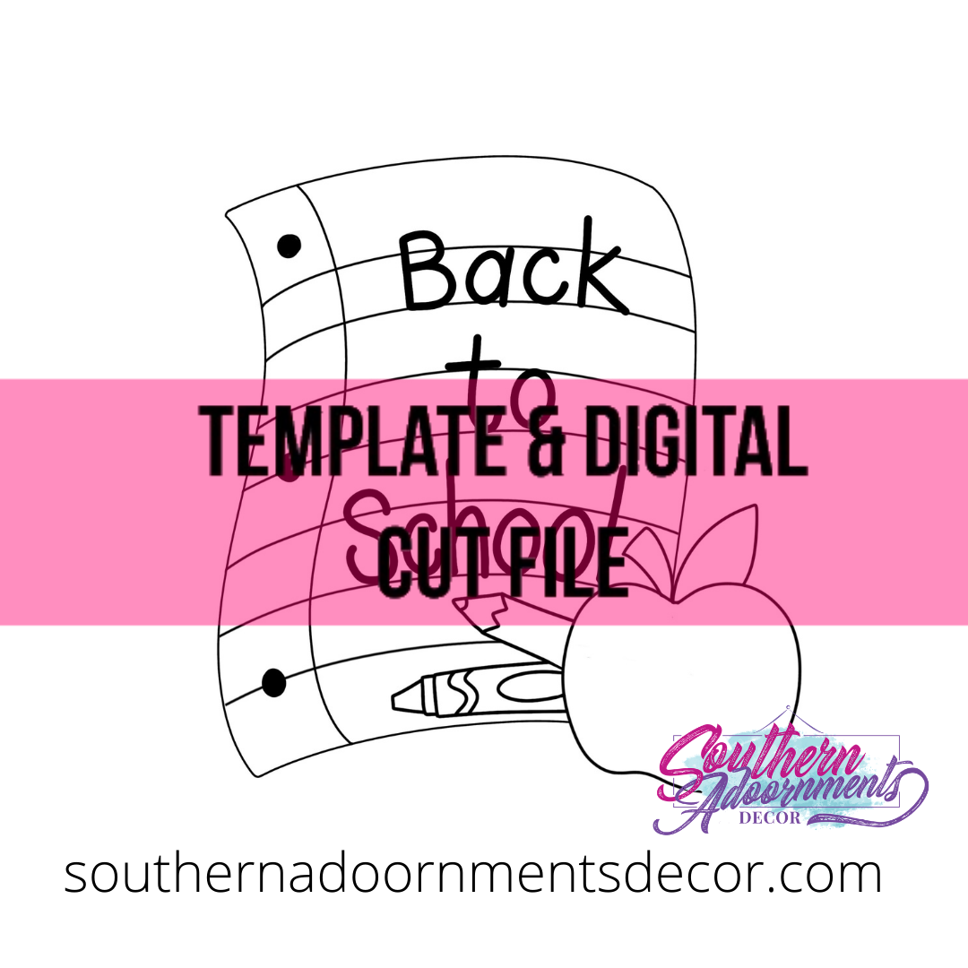 Back to School Paper Template & Digital Cut File