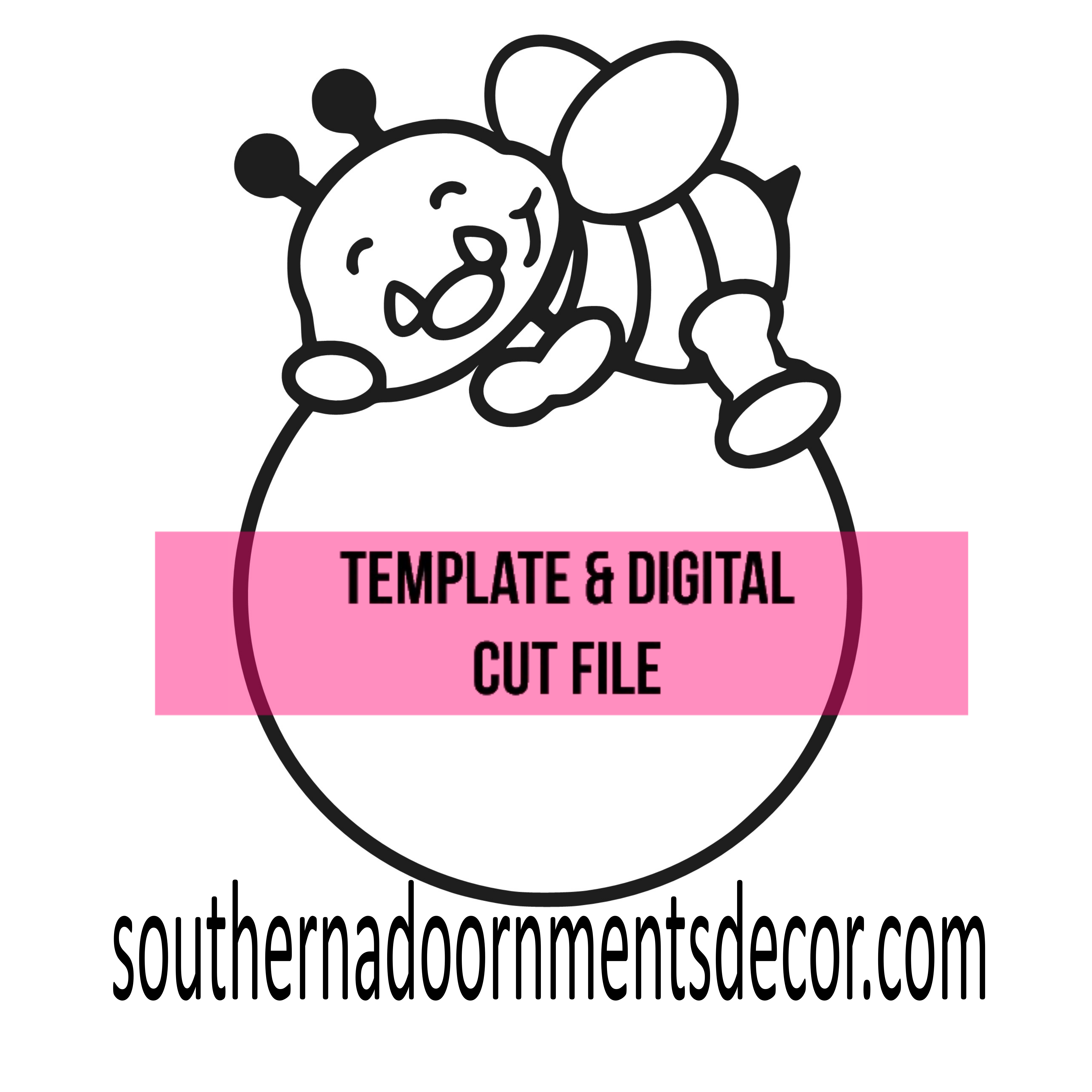 Baby Bee Template & Digital Cut File