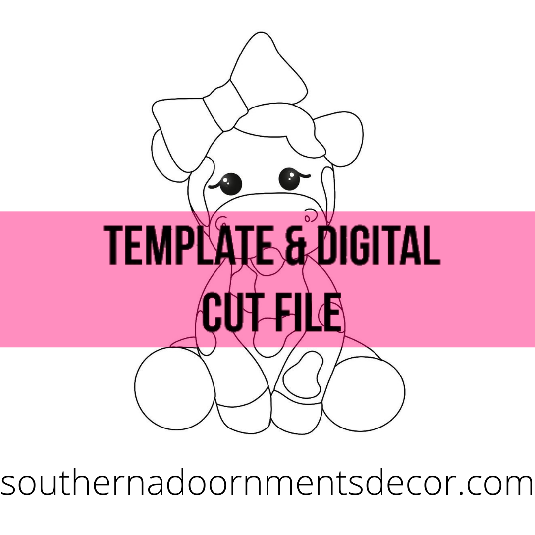 Baby Cow Template & Digital Cut File