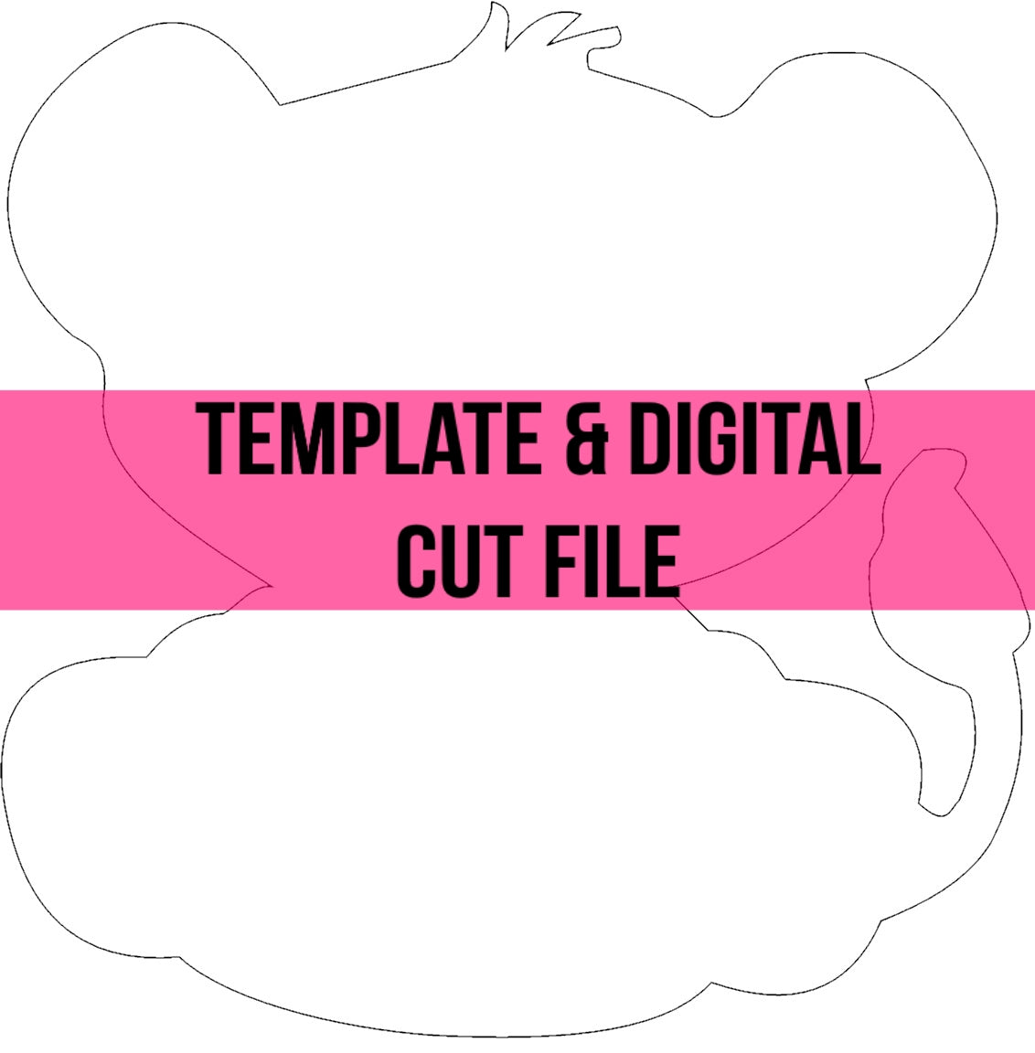 Baby Lion Template & Digital Cut File