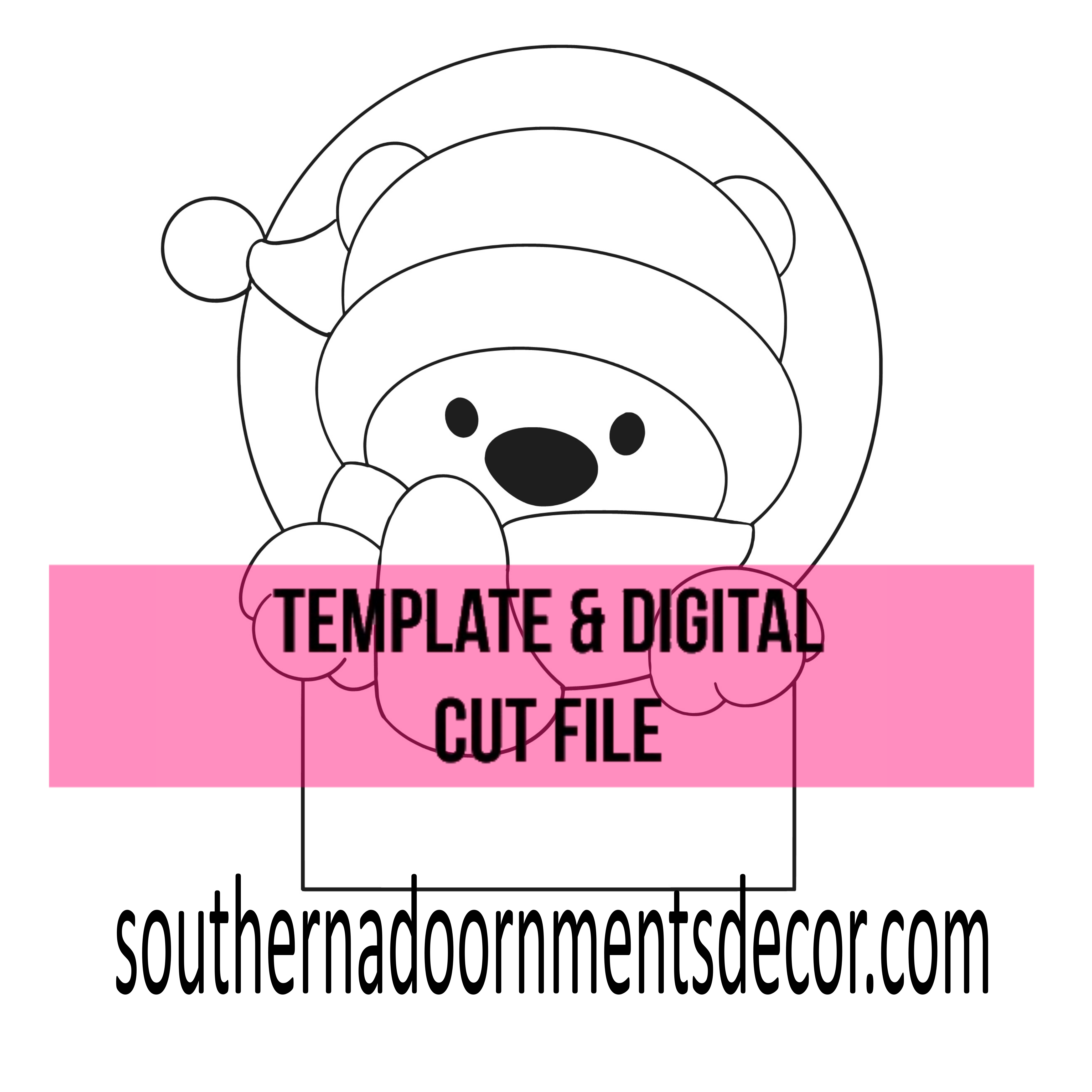 Bear Sign Template & Digital Cut File