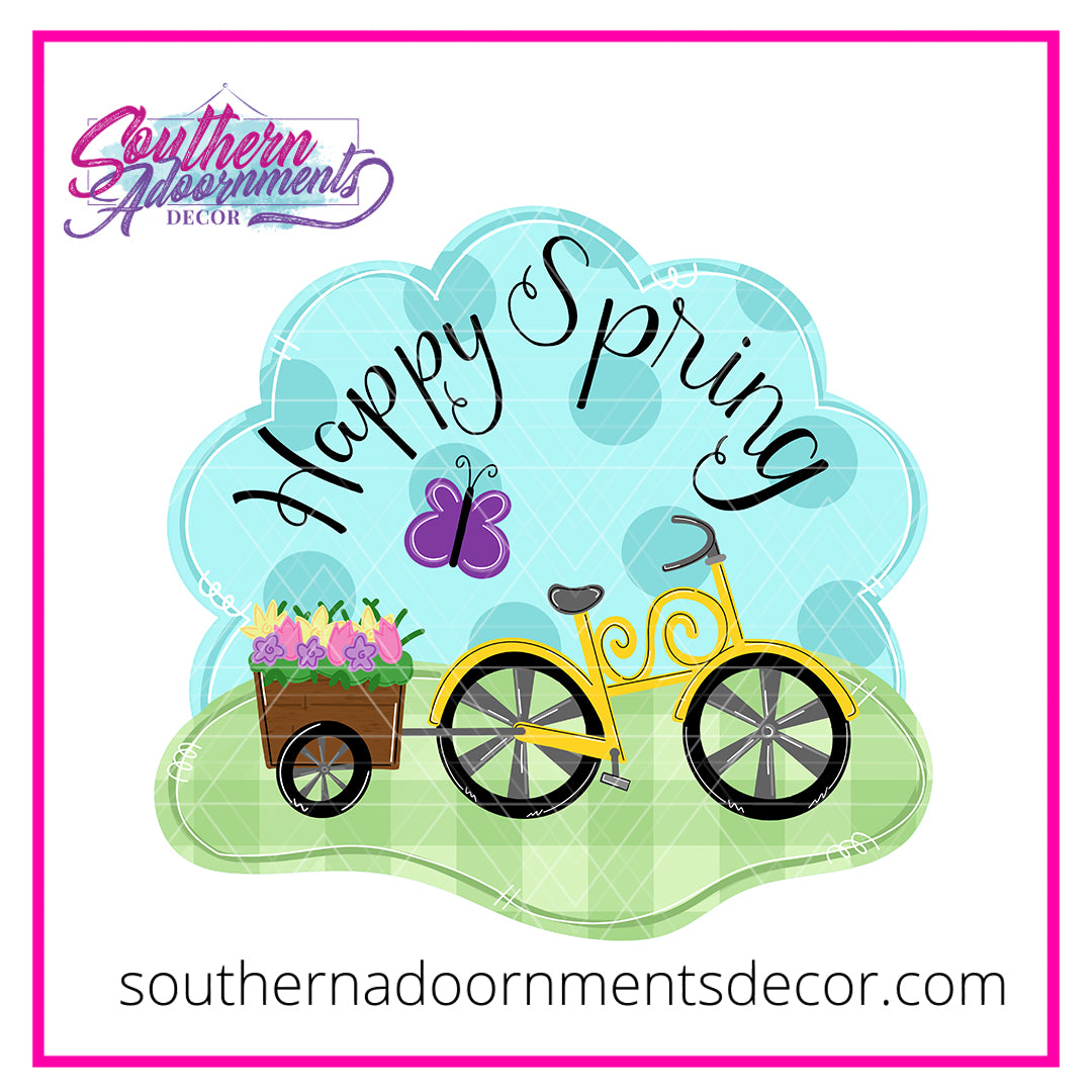 Bicycle & Flower Cart Blank