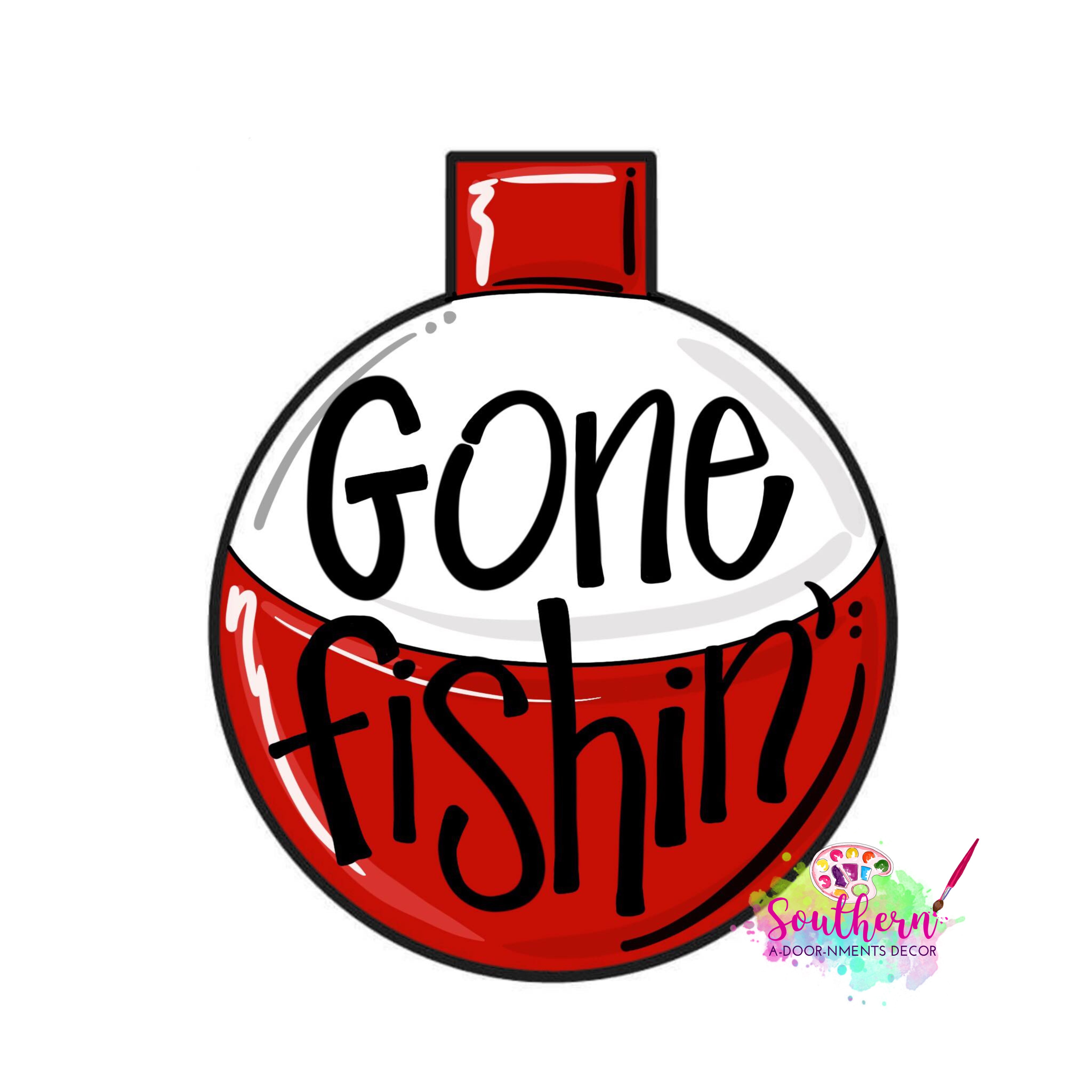 Gone Fishin' Template & Digital Cut File