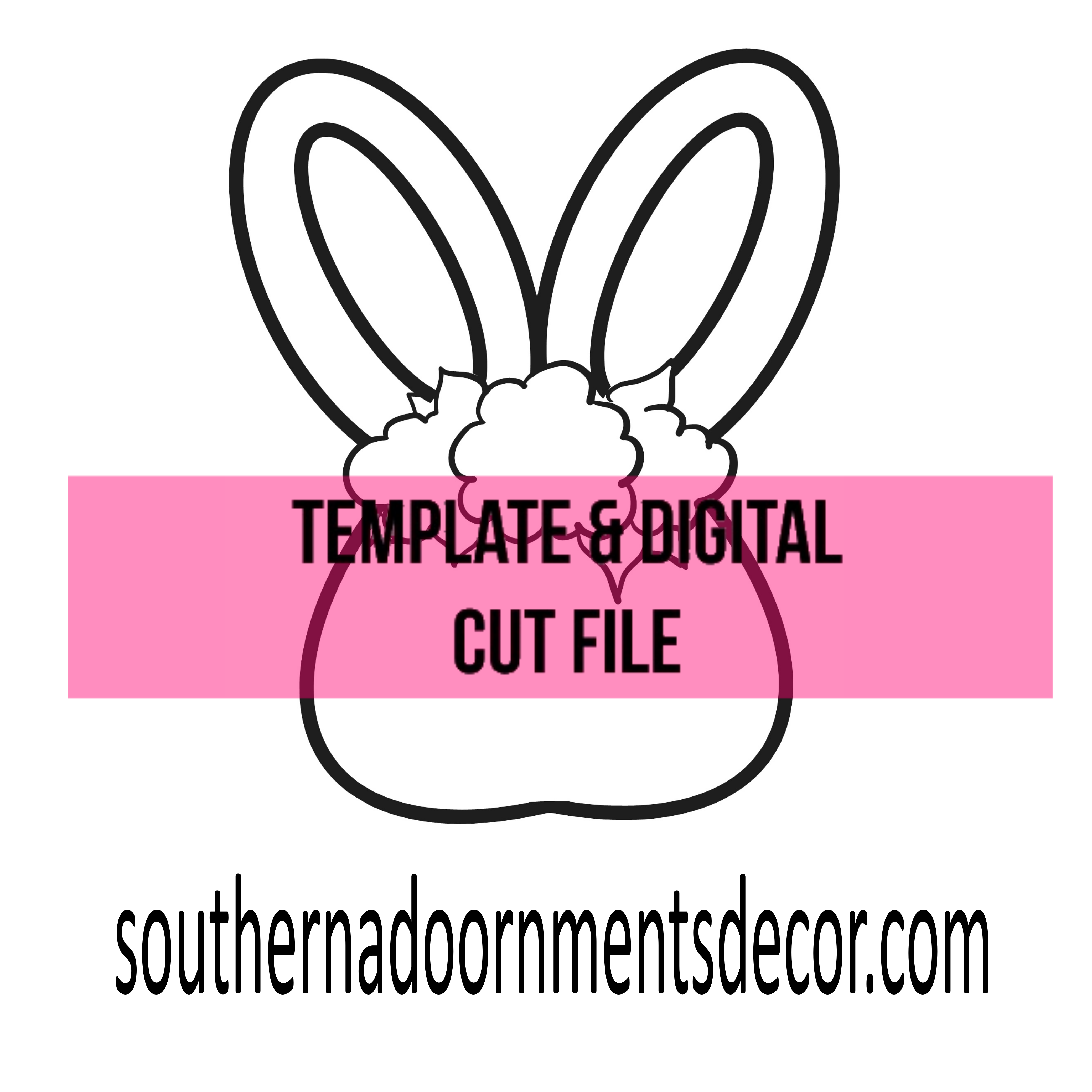 Bunny Head Template & Digital Cut File