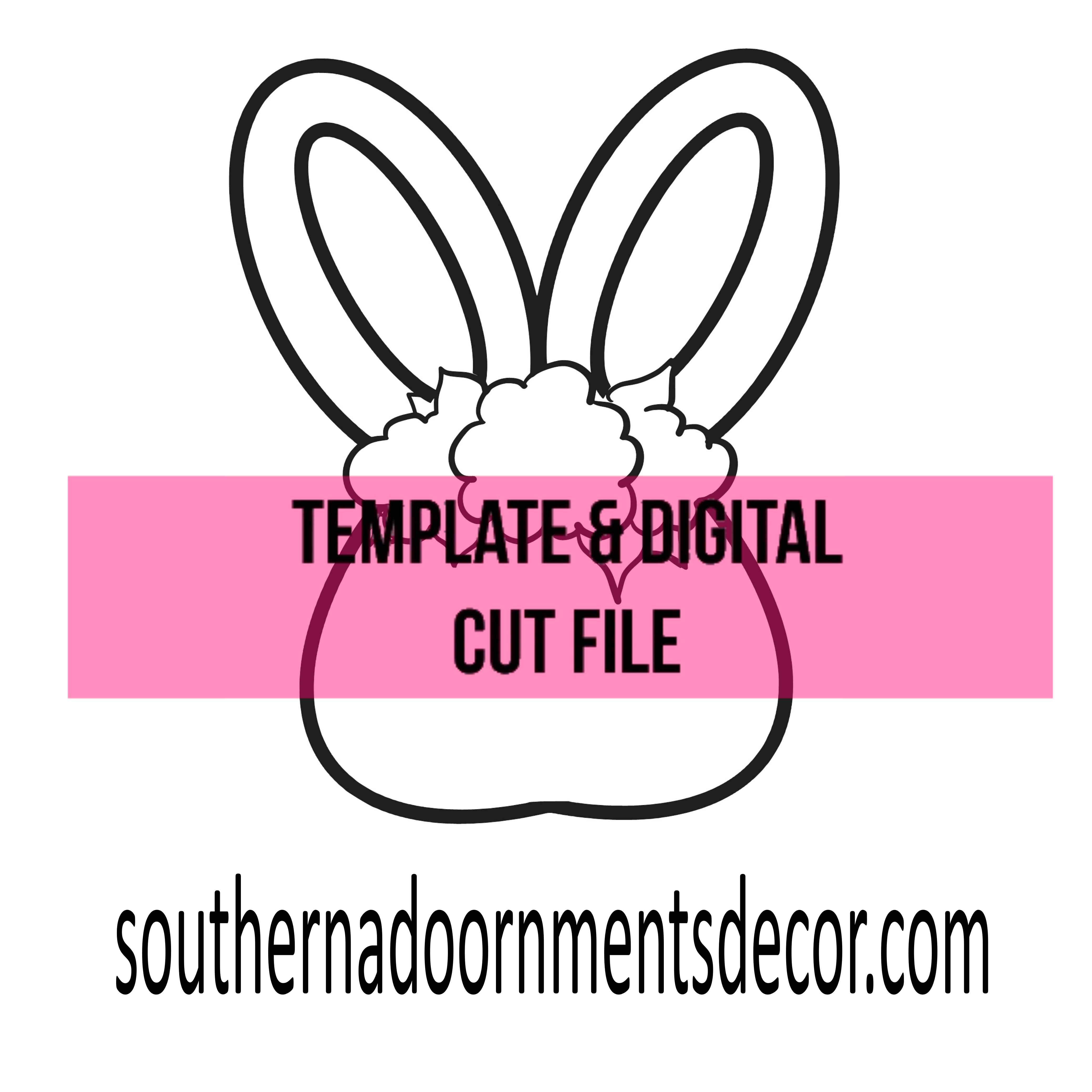 Bunny Head Template & Digital Cut File Southern Adoornments Decor Bunny Head Template & Digital Cut File Southern Adoornments Decor