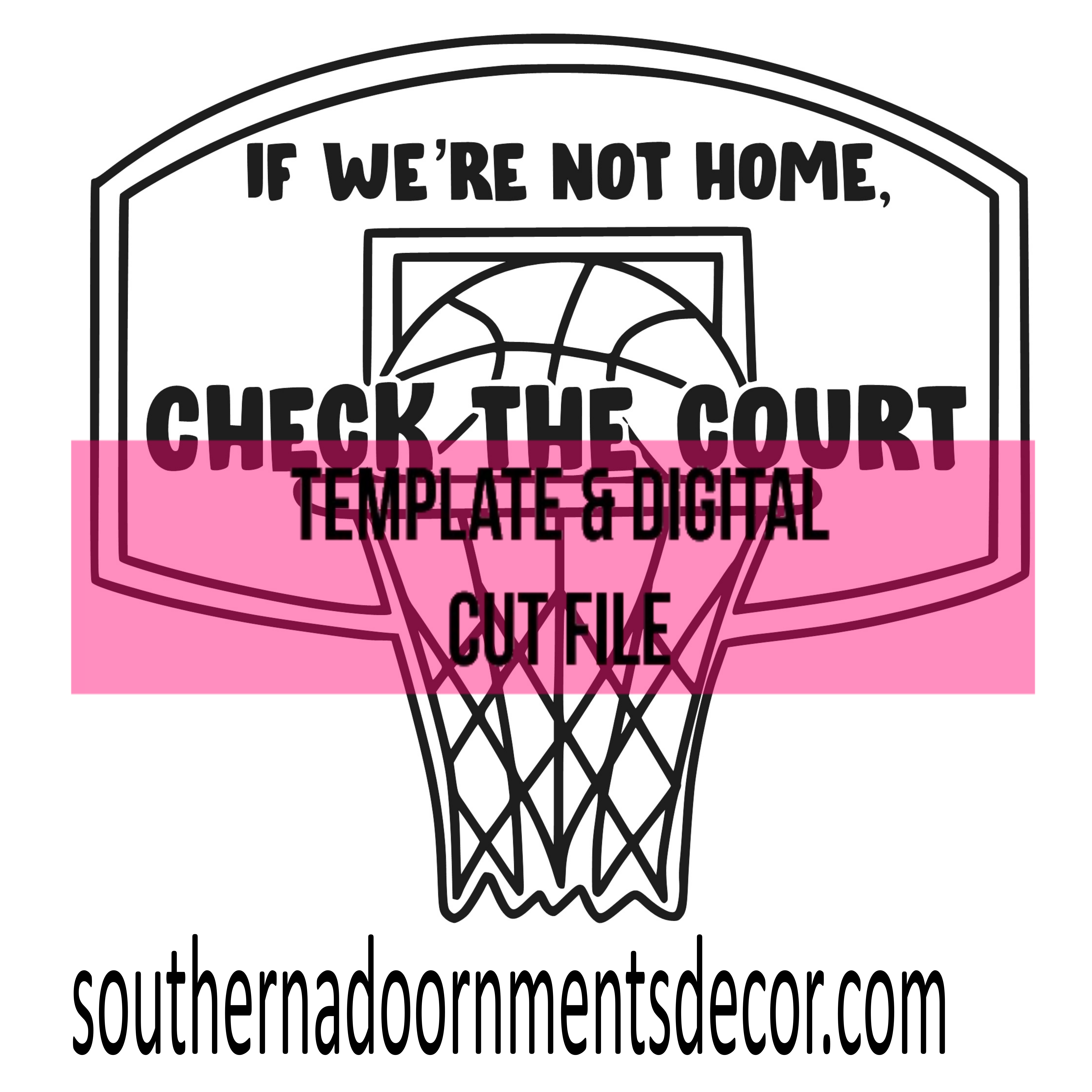 Check the Courts Template & Digital Cut File