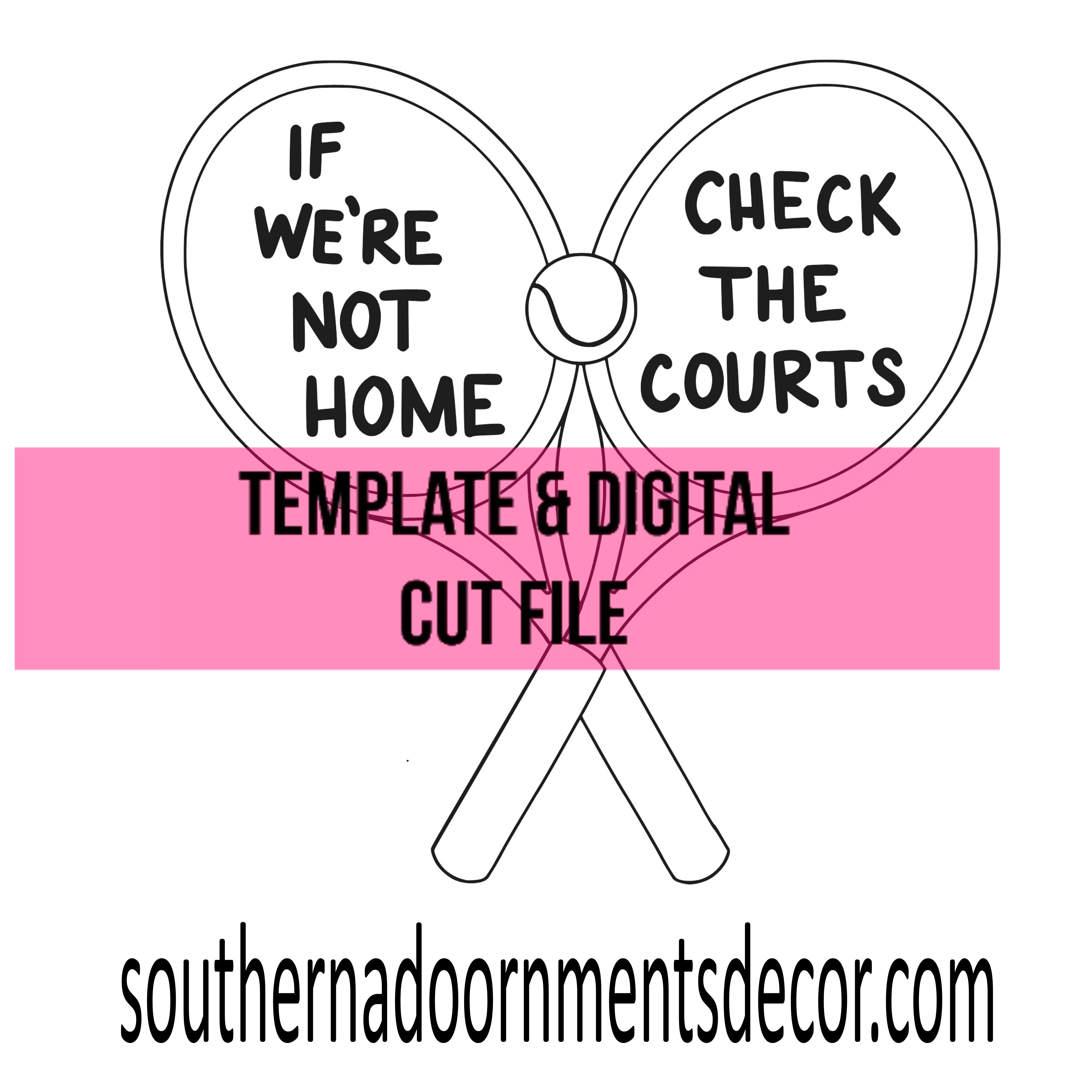 Check the Tennis Courts Template & Digital Cut File