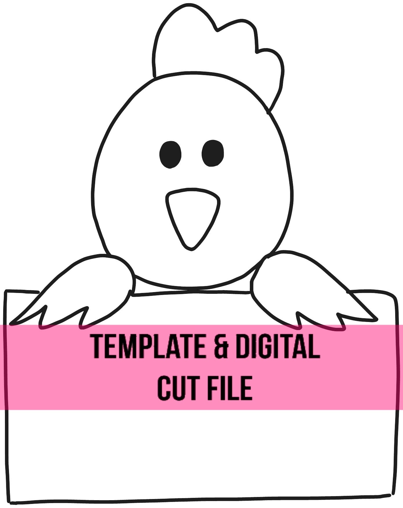 Chicken Sign Template & Digital Cut File