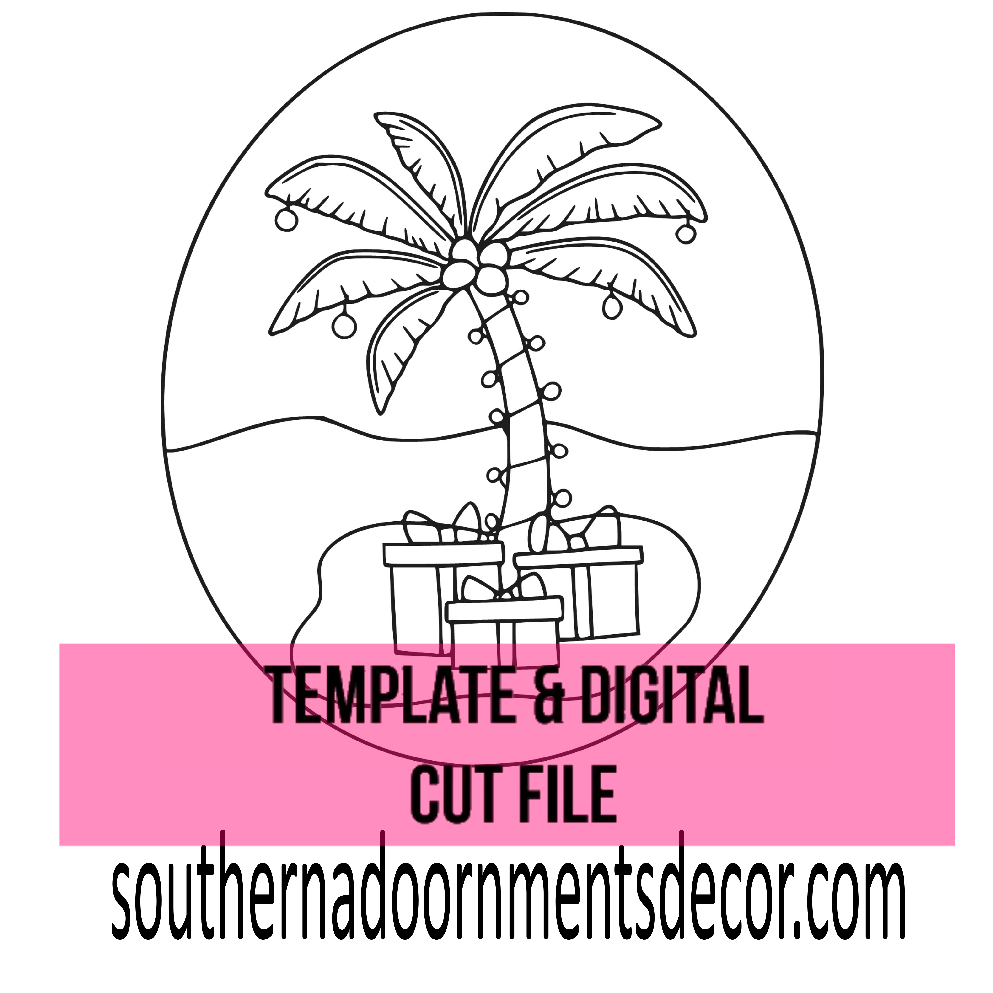 Christmas Island Template & Digital Cut File