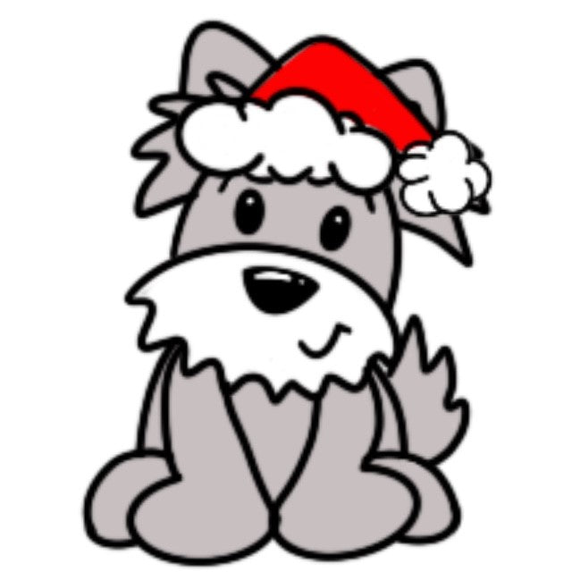 Christmas Dog Template & Digital Cut File