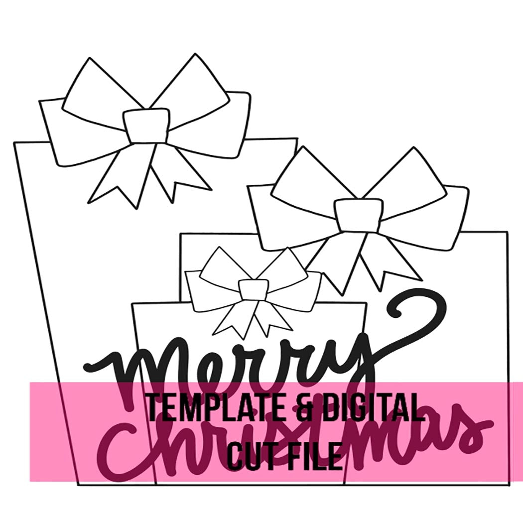 Christmas Presents Template & Digital Cut File