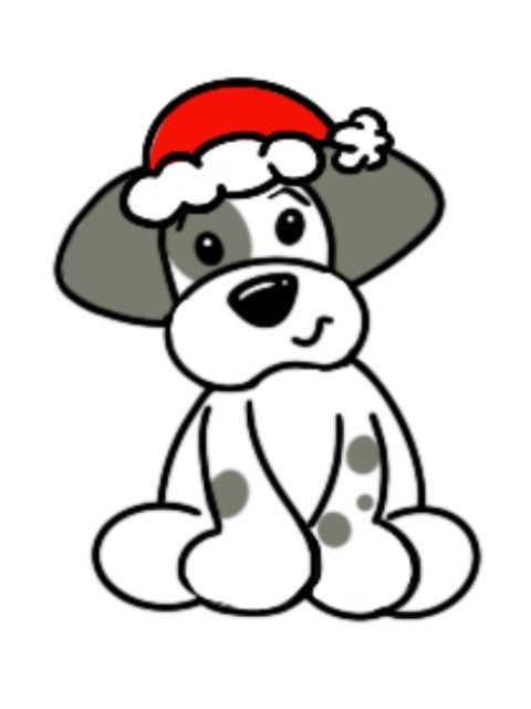 Christmas Puppy Template & Digital Cut File