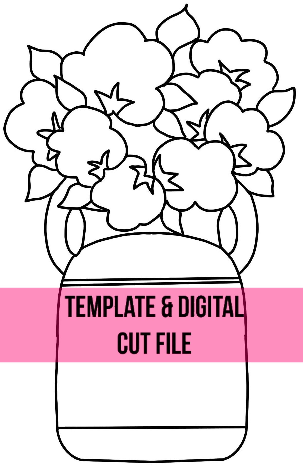 Cotton Milk Jug Template & Digital Cut File