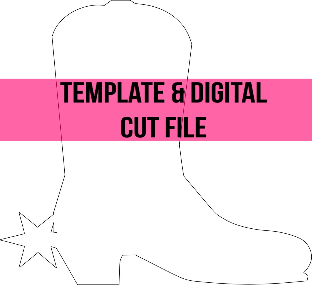 Cowboy Boot Template &amp; Digital Cut File – Southern Adoornments Decor
