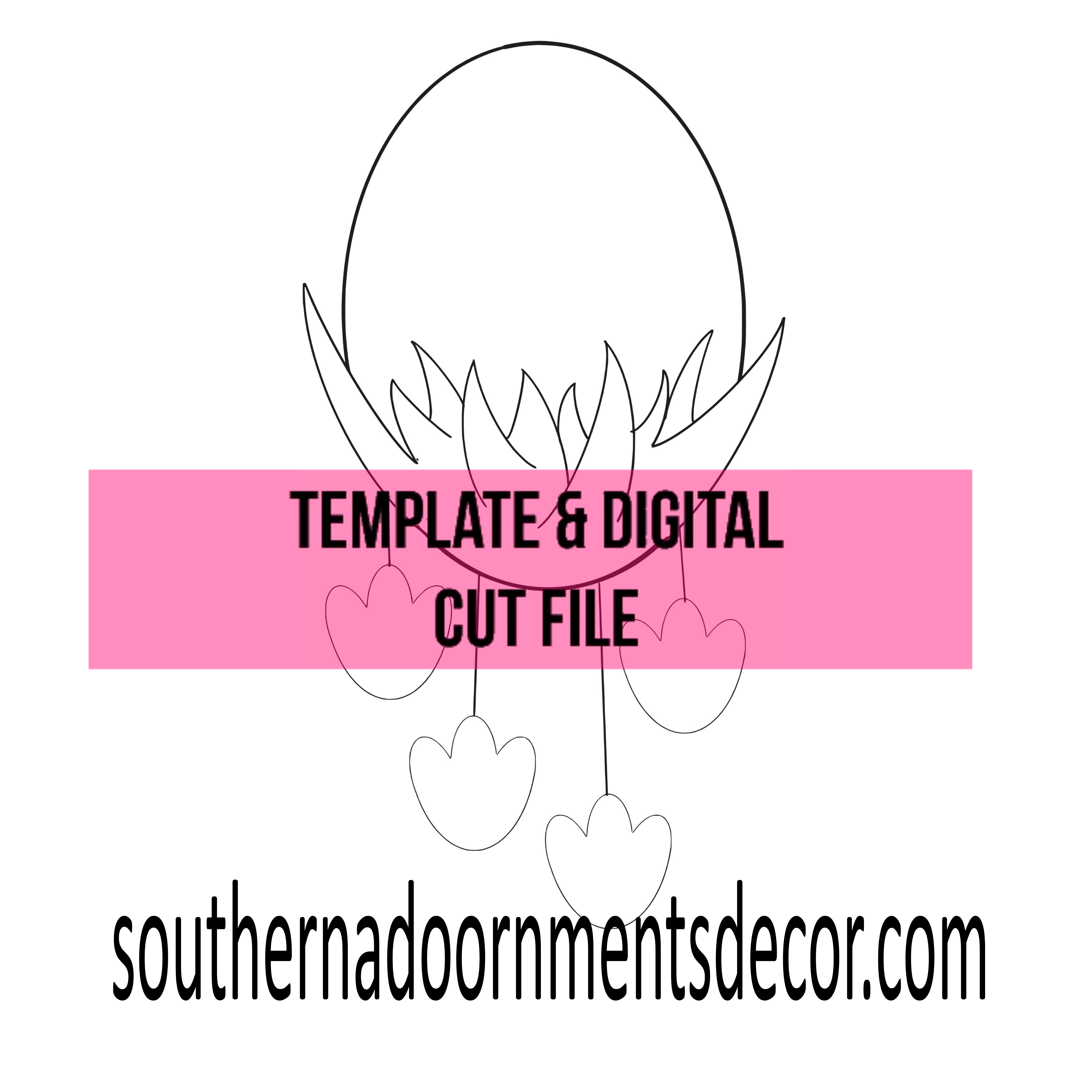 Dino Egg Template & Digital Cut File
