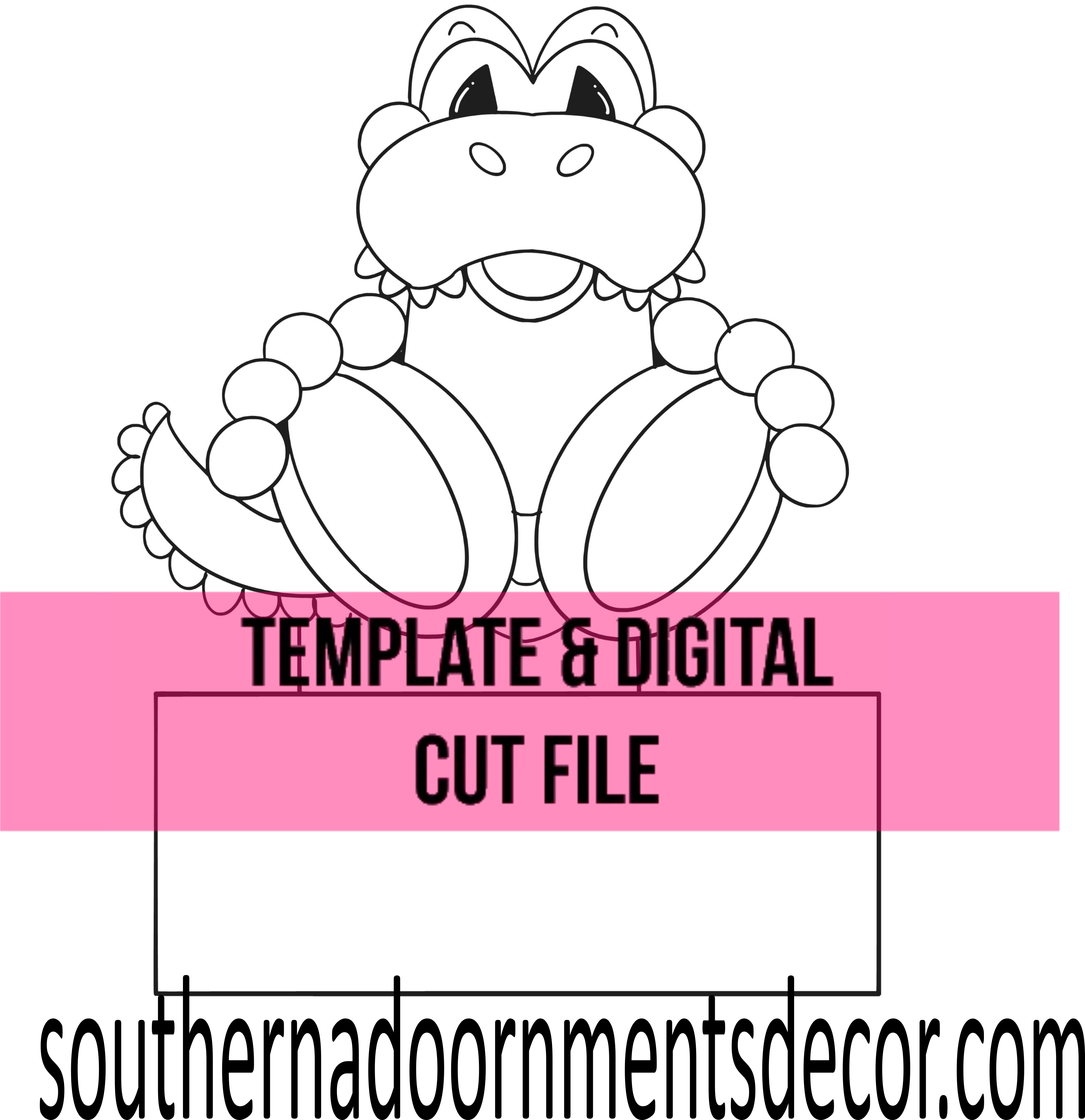 Dinosaur Template & Digital Cut File