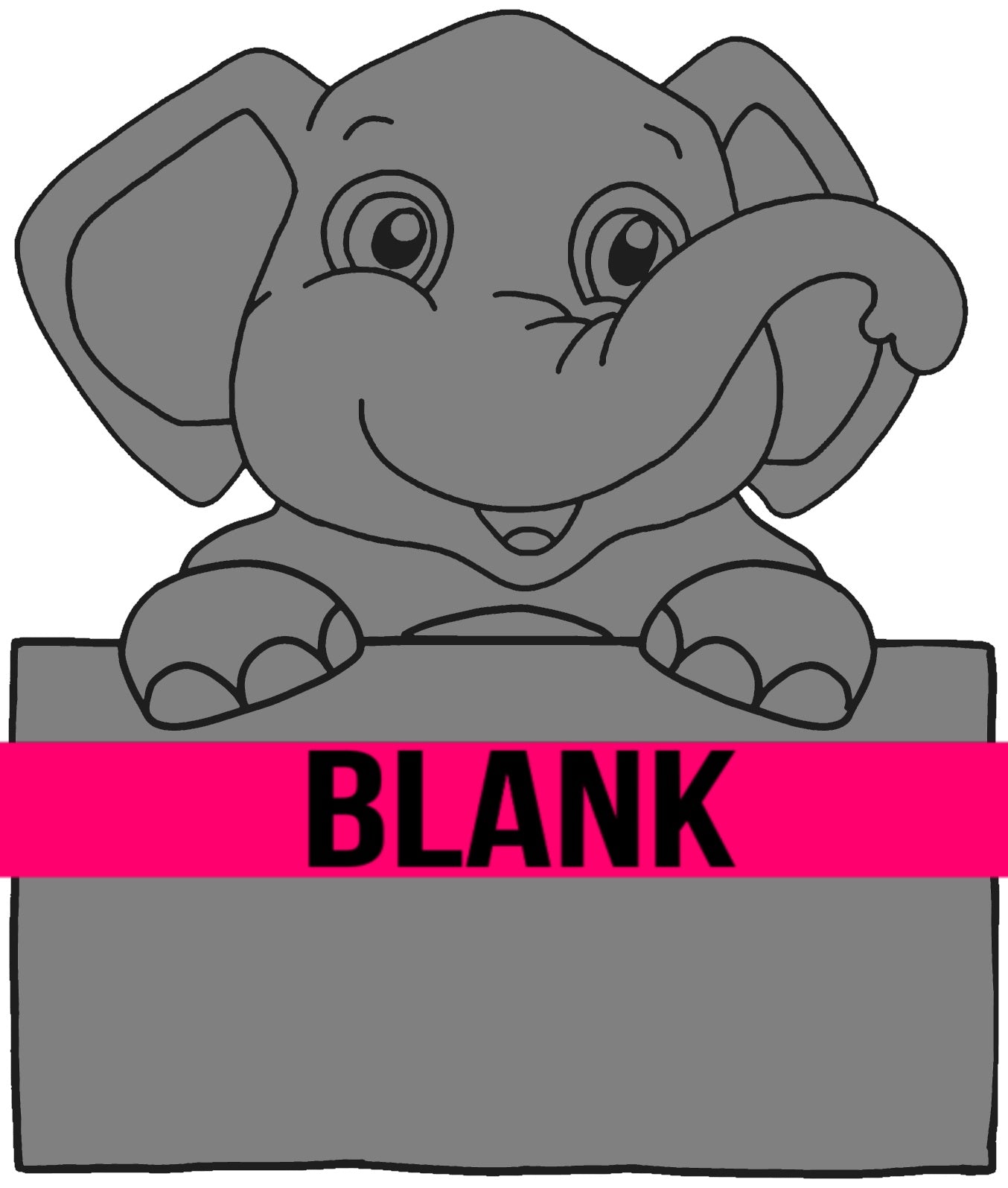 Elephant Sign Wood Blank
