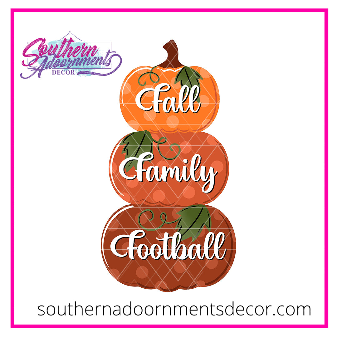 Fall Family Football Blank