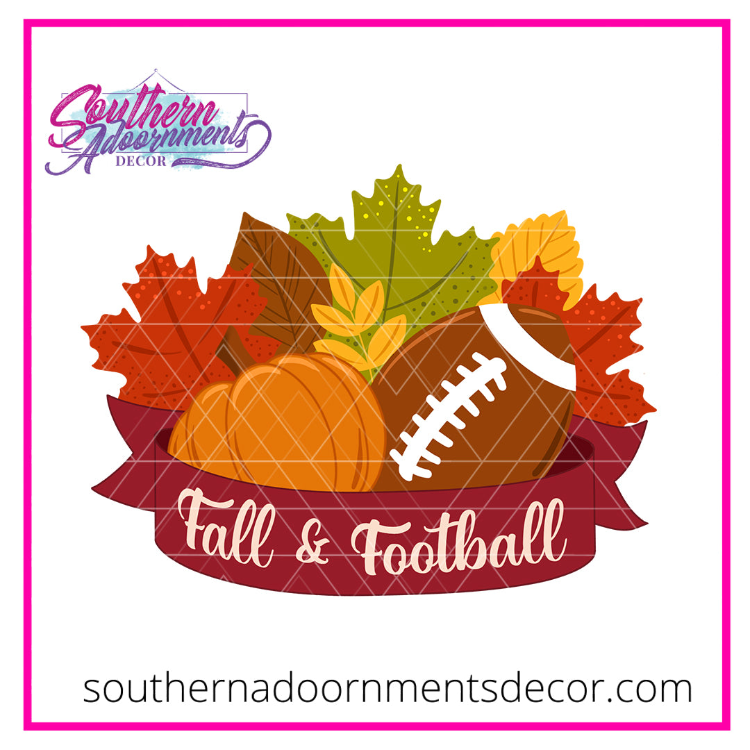 Fall & Football Banner Blank