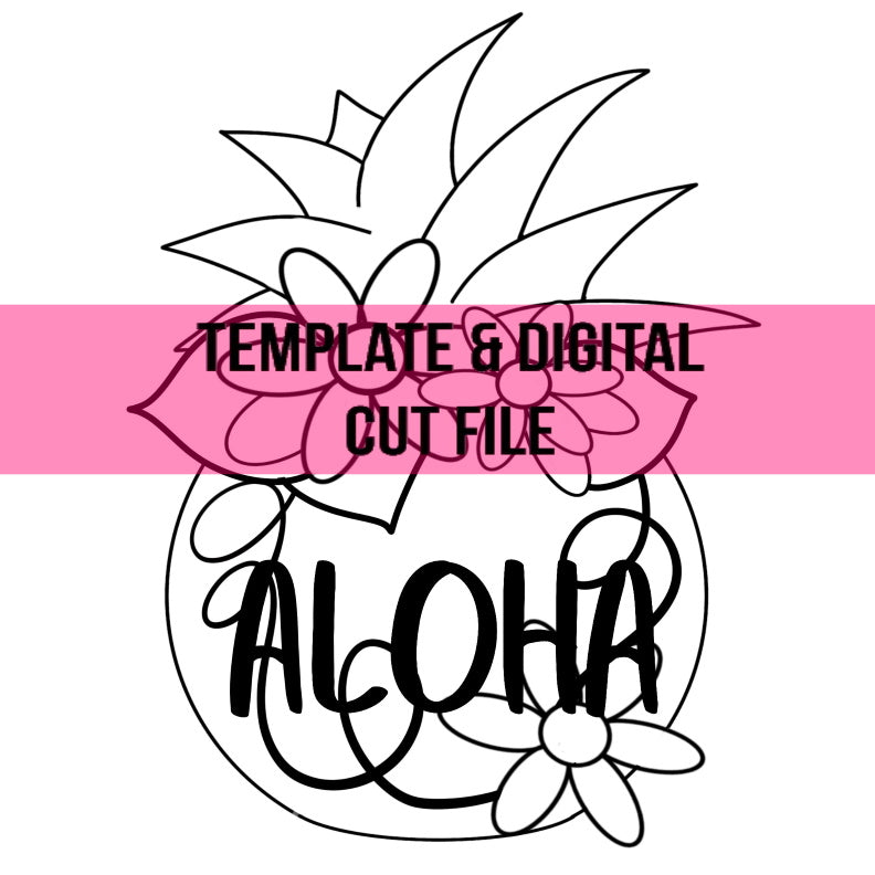 Floral Pineapple Template & Digital Cut File