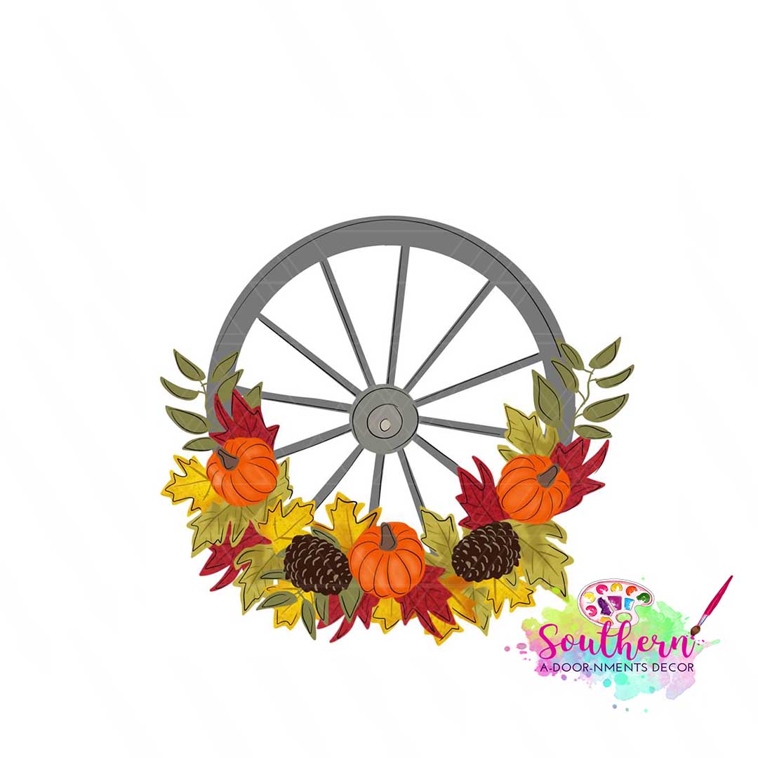 Floral Wagon Wheel Template & Digital Cut File