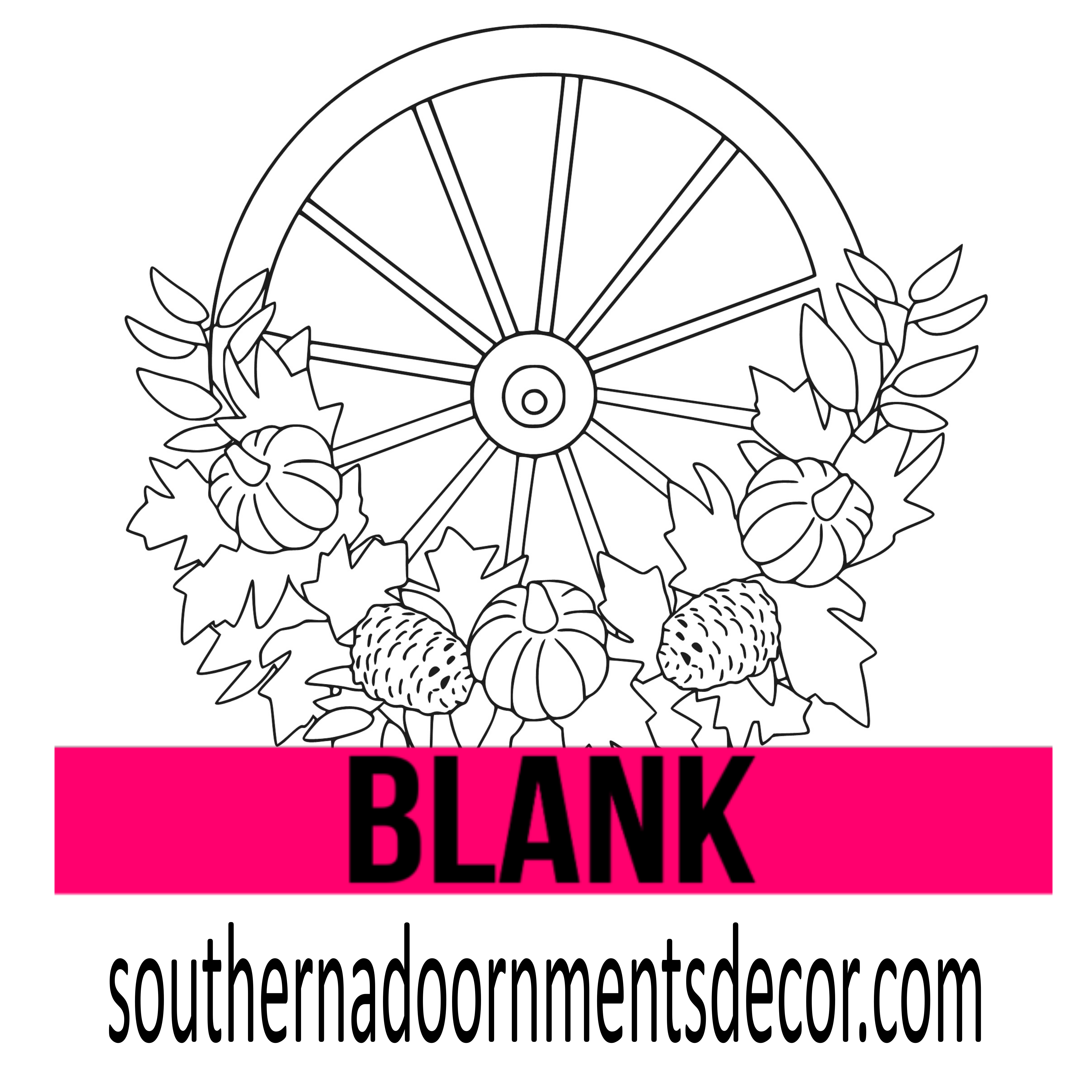 Floral Wagon Wheel BLANK
