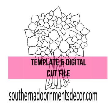 Flower Bouquet Template &amp; Digital Cut File – Southern Adoornments Decor