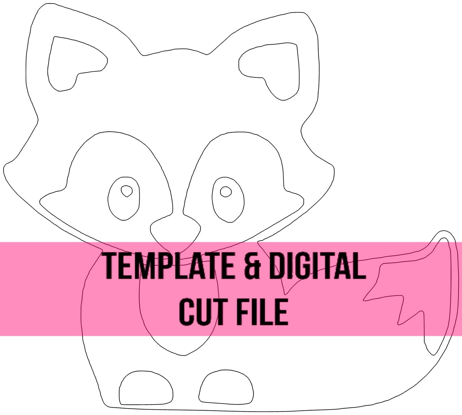 Baby Fox Template & Digital Cut File