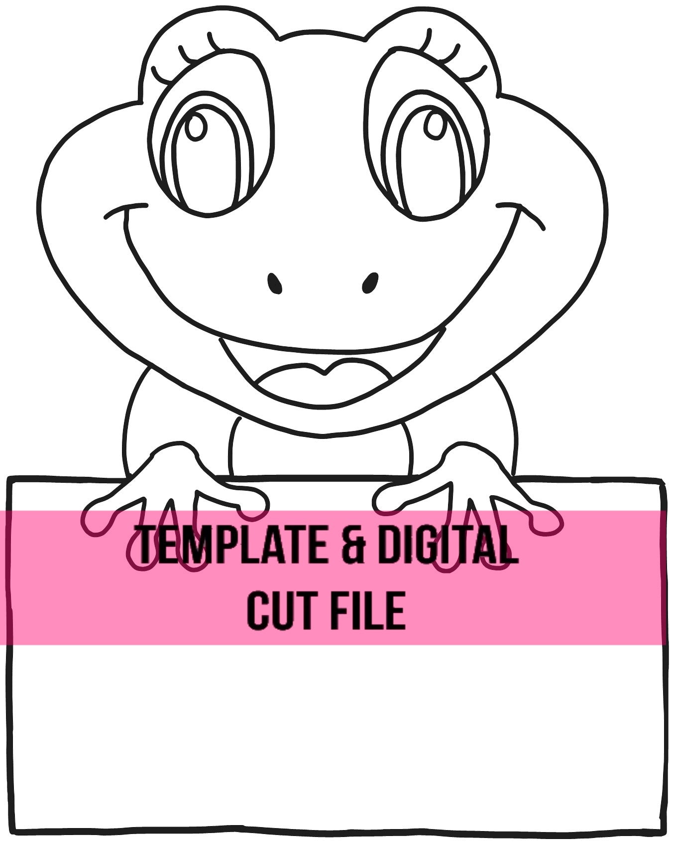 Frog Sign Template & Digital Cut File