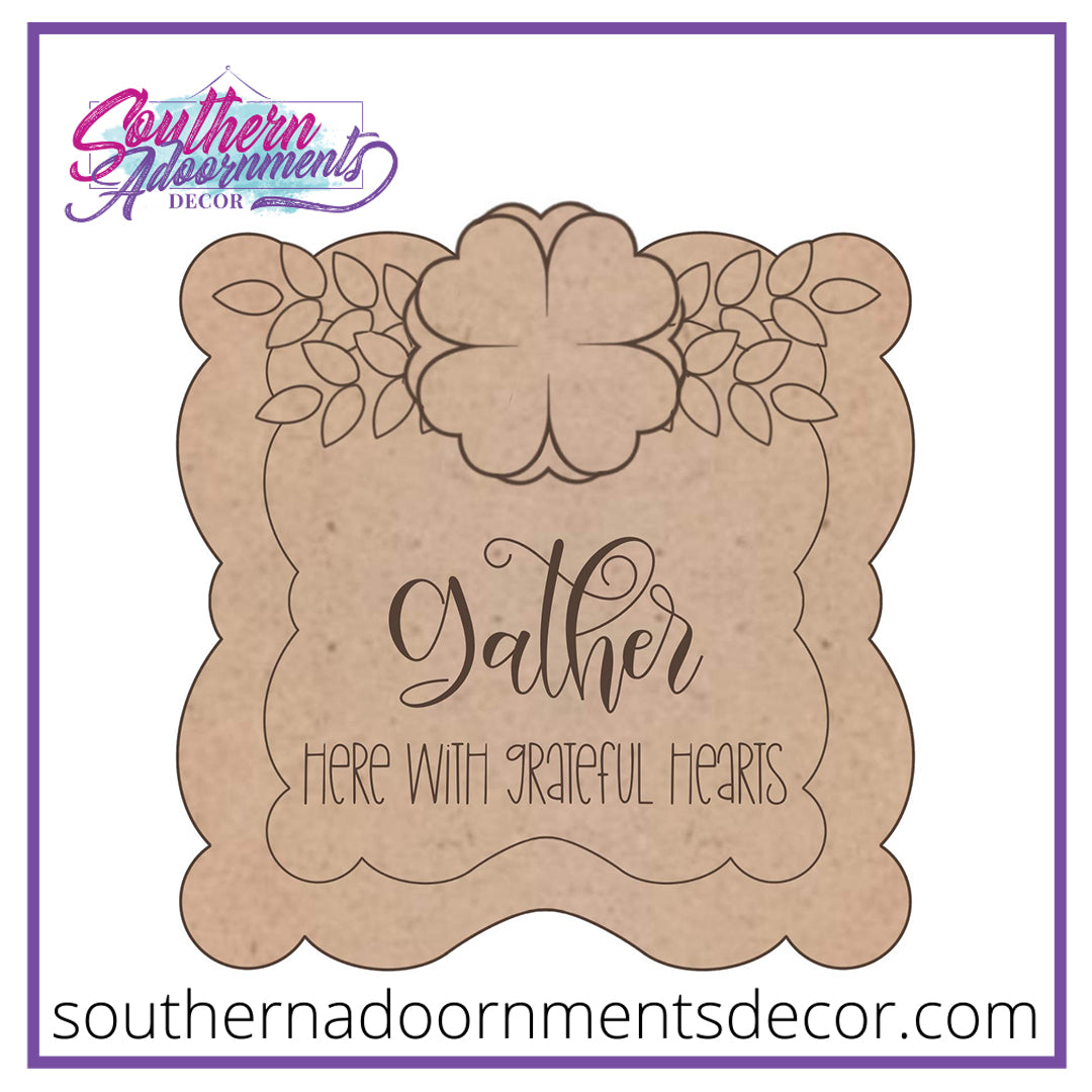 Gather Here Wood Cut Out Blank