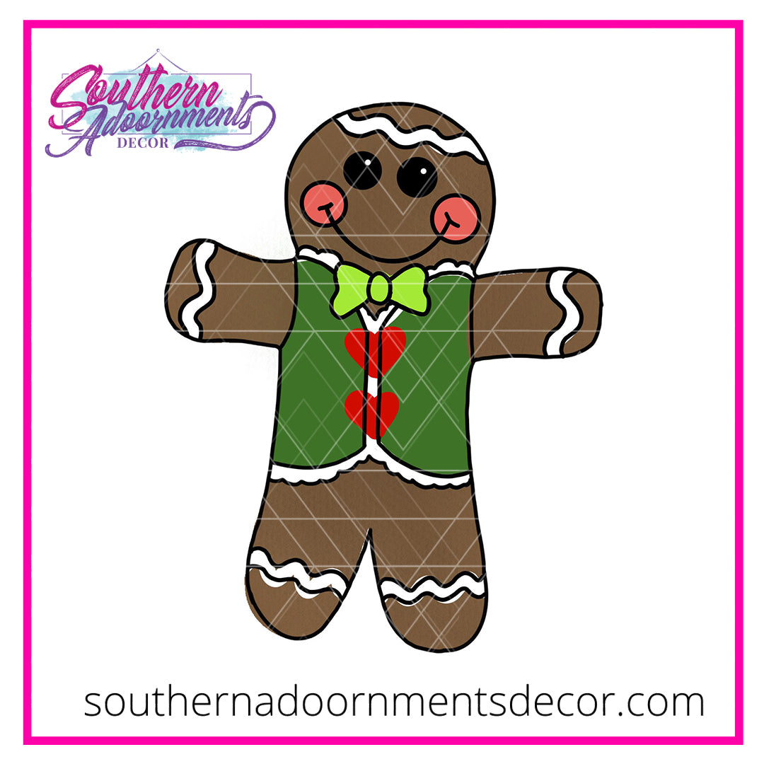 Gingerbread Boy Template & Digital Cut File Southern Adoornments Decor