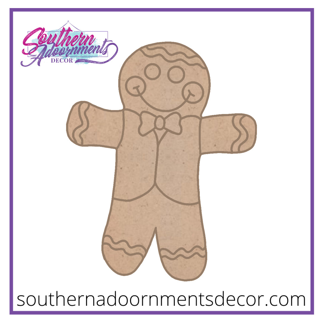 Gingerbread Boy Wood Cut Out Blank