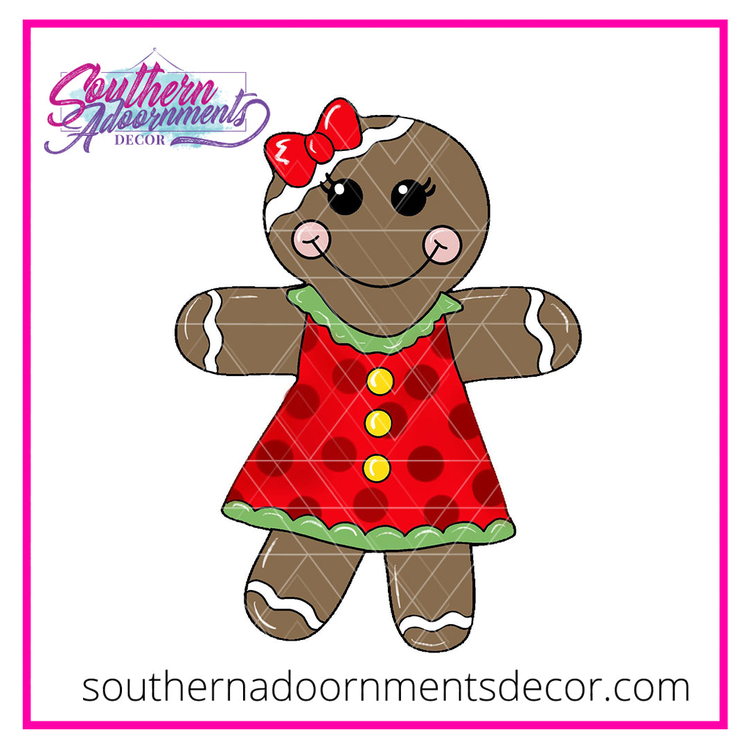 Gingerbread Girl Wooden Blank