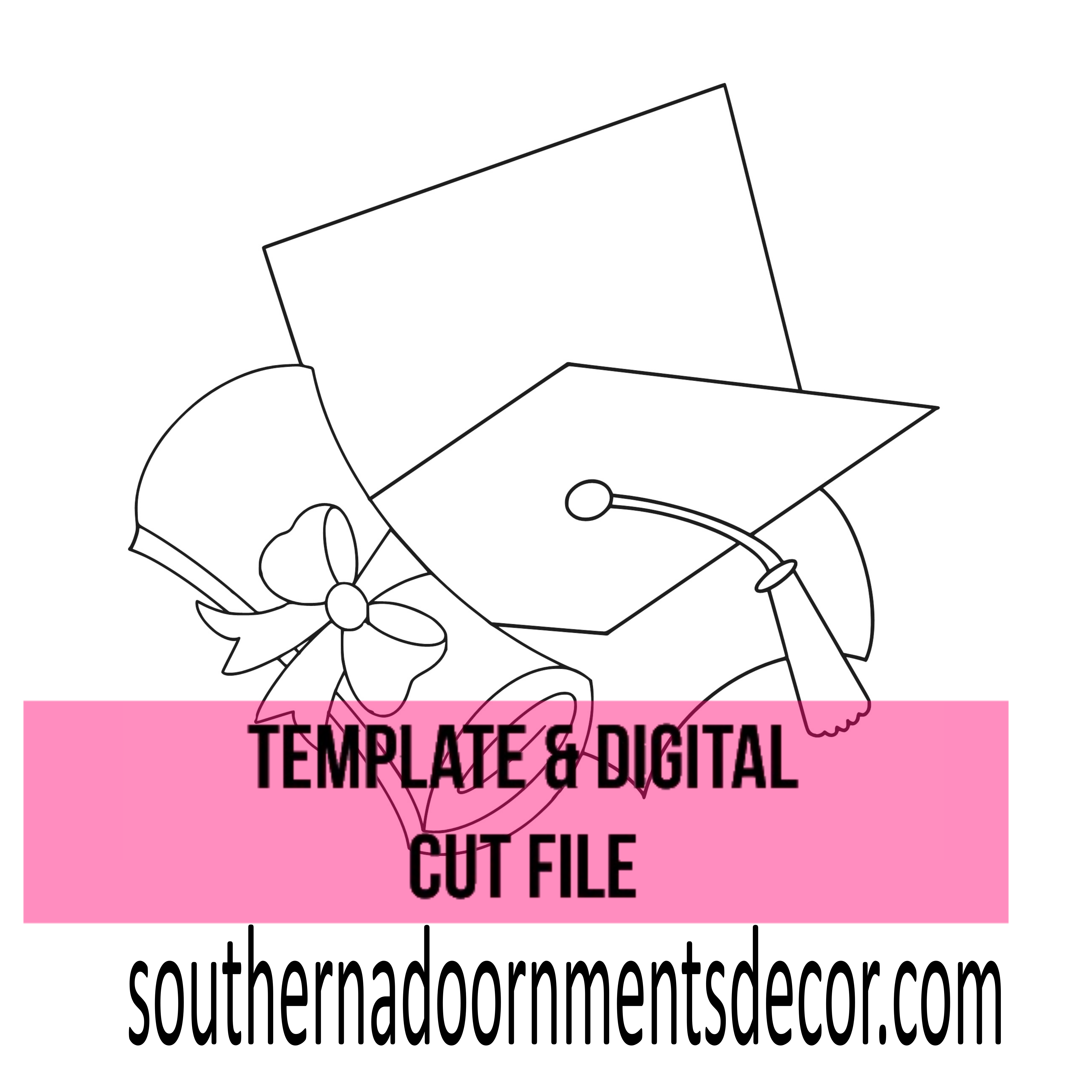 Graduation Cap and Diploma Template & Digital Cut File