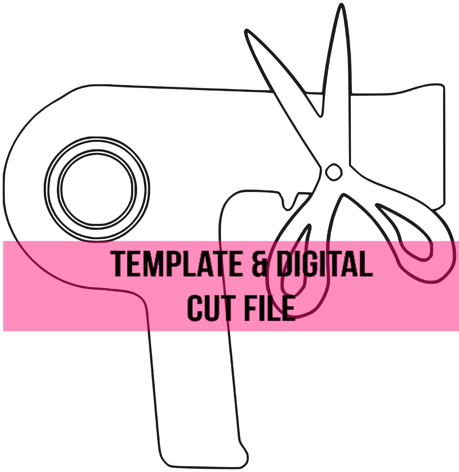 Hairdresser Tools Template & Digital Cut File