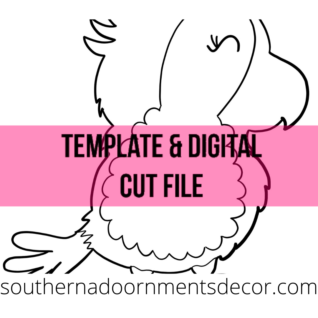 Happy Colorful Bird Template & Digital Cut File