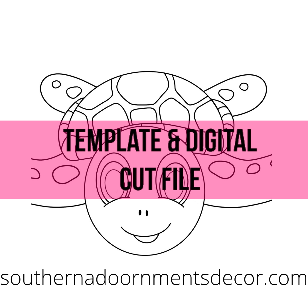 Happy Sea Turtle Template & Digital Cut File