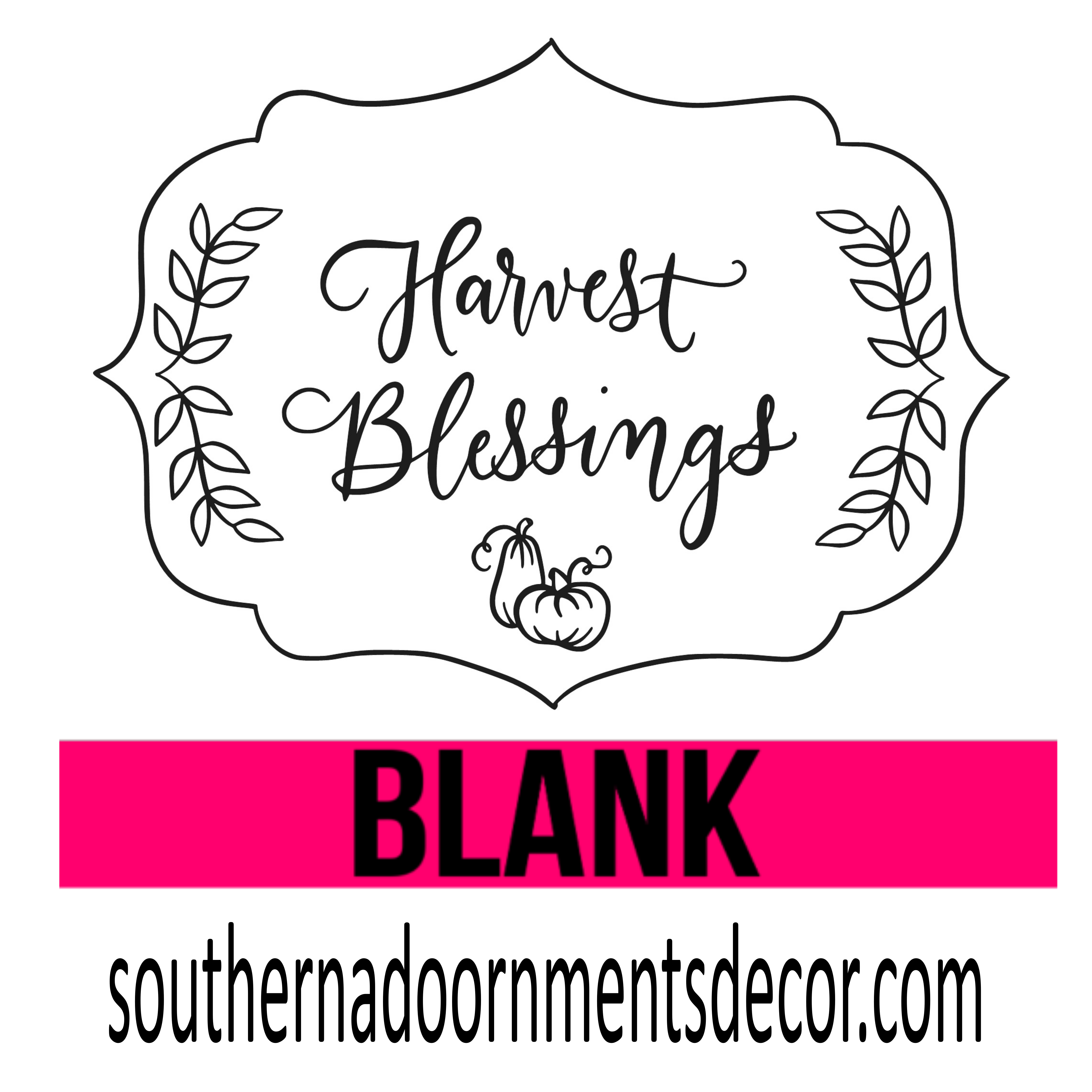 Harvest Blessings BLANK